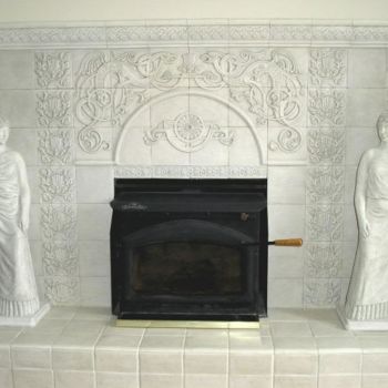 Skulptur mit dem Titel "Fireplace" von Natalia Shapira, Original-Kunstwerk