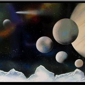 Malerei mit dem Titel "Blue Moon" von Nathan Harman, Original-Kunstwerk