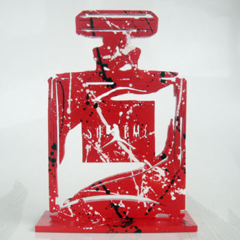 Sculpture intitulée "SPACO - Five Chanel…" par Spaco, Œuvre d'art originale, Acrylique