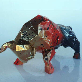 Sculpture intitulée "SPACO - Red bull Po…" par Spaco, Œuvre d'art originale, Acrylique