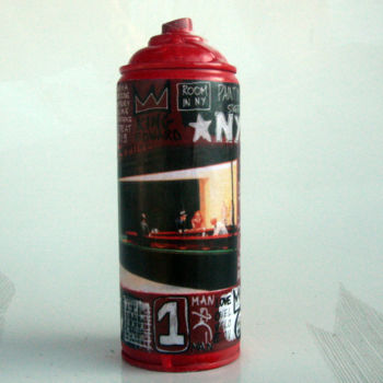 Sculpture titled "SPACO Bombe who pay…" by Spaco, Original Artwork, Spray paint