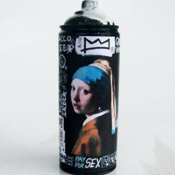 Escultura intitulada "SPACO bombe VERMEER…" por Spaco, Obras de arte originais, Tinta spray