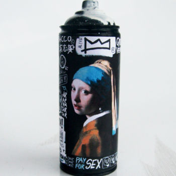 Sculpture titled "SPACO bombe VERMEER…" by Spaco, Original Artwork, Spray paint