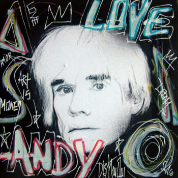 Schilderij getiteld "SPACO Andy Warhol,…" door Spaco, Origineel Kunstwerk, Collages