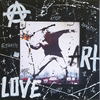 "SPACO Anarchy Love,…" başlıklı Tablo Spaco tarafından, Orijinal sanat, Kolaj