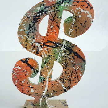 Sculptuur getiteld "SPACO colors Dollar…" door Spaco, Origineel Kunstwerk, Hars