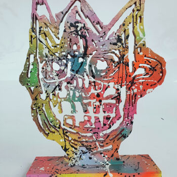 Sculpture titled "SPACO Roi Basquiat…" by Spaco, Original Artwork, Resin
