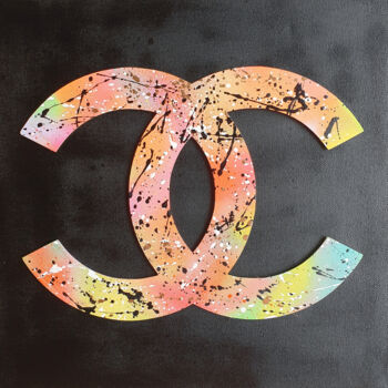 Pintura intitulada "SPACO Chanel, 2022…" por Spaco, Obras de arte originais, Colagens