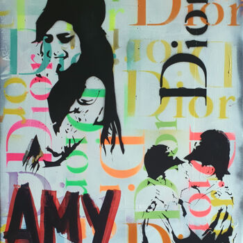 Schilderij getiteld "SPACO AMY Dior Bank…" door Spaco, Origineel Kunstwerk, Graffiti