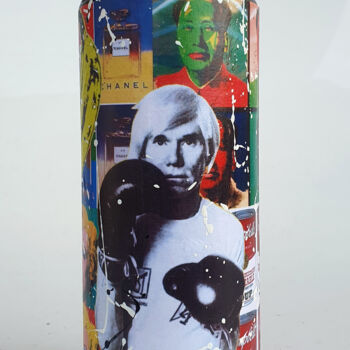 Escultura intitulada "SPACO Bombe Warhol…" por Spaco, Obras de arte originais, Metais