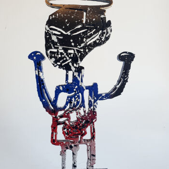 Sculpture intitulée "SPACO King Basquiat…" par Spaco, Œuvre d'art originale, Résine