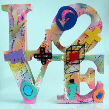 Escultura intitulada "SPACO gaffiti  Love…" por Spaco, Obras de arte originais, Resina