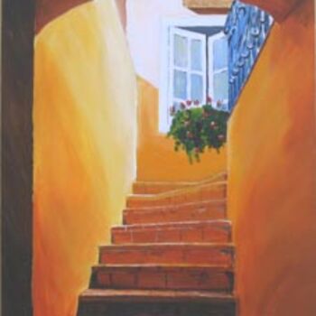 Peinture intitulée "escalier" par Lionel Spani, Œuvre d'art originale