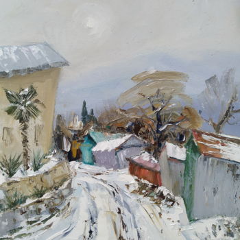 Картина под названием "Дорога домой" - Alecseevih, Подлинное произведение искусства, Масло