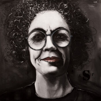 Peinture intitulée "Portrait de Samira" par Spasp Danion, Œuvre d'art originale, Acrylique