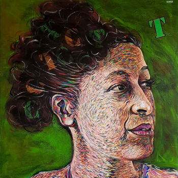 Peinture intitulée "Portrait de Tatiana" par Spasp Danion, Œuvre d'art originale, Acrylique