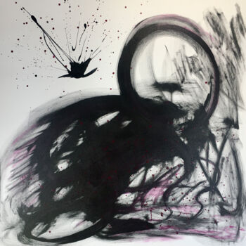 Pintura titulada "Black Pink" por Karine Chauveau (KsncArt), Obra de arte original, Acrílico Montado en Bastidor de camilla…