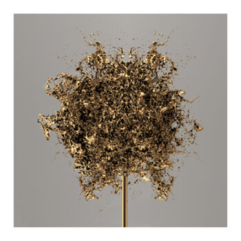 Arts numériques intitulée "GOLD TREE" par Vasile Spataru, Œuvre d'art originale, Modélisation 3D