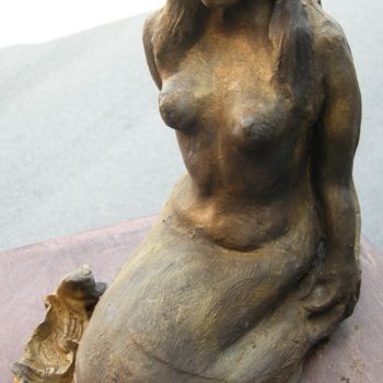 Escultura titulada "38 - SIRENA PATINAT…" por Maria Pia Rella, Obra de arte original