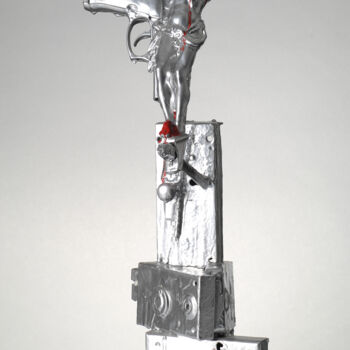 Escultura titulada "CHRISTOGUN" por F. Spi-K-Tri, Obra de arte original, Metales