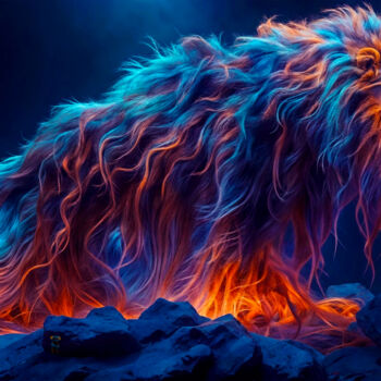 Digital Arts titled "The Dance of fur an…" by Spik3, Original Artwork, Digital Painting