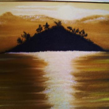 Pintura titulada "ilha" por M.R.Spimpollo, Obra de arte original