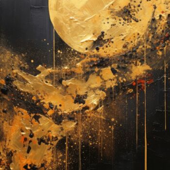 "Abstract Black & Go…" başlıklı Dijital Sanat Spirit Of Copper tarafından, Orijinal sanat, Dijital Resim