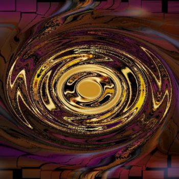 Digital Arts titled "Purple & Gold" by Spirit Dove Durand, Original Artwork