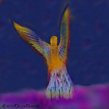 Digital Arts titled "Rainbow Angel" by Spirit Dove Durand, Original Artwork