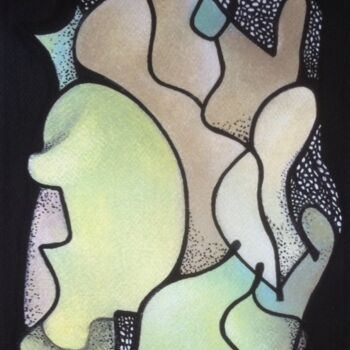 Dessin intitulée ""Les vaudous"" par Spirit Exposito, Œuvre d'art originale, Pastel