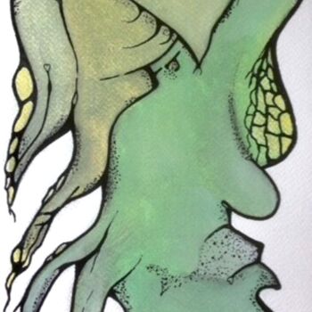 Disegno intitolato ""Tubercule au fémin…" da Spirit Exposito, Opera d'arte originale, Pastello