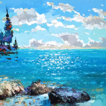 "Day by the sea" başlıklı Tablo Spiros tarafından, Orijinal sanat, Akrilik