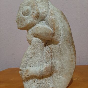 Sculpture titled "Σαύρα" by Spiros Gremo, Original Artwork, Stone