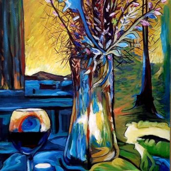 Painting titled "Glass ey" by Spiros Gremo, Original Artwork, Acrylic