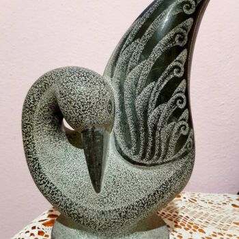 Sculpture titled "Mjelm" by Spiros Gremo, Original Artwork, Stone