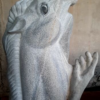 Sculpture titled "Free" by Spiros Gremo, Original Artwork, Stone