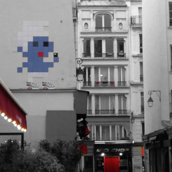 Fotografia intitulada "street art Paris co…" por Splash, Obras de arte originais