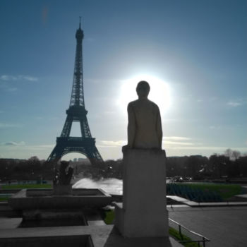 Photographie intitulée "Eiffel tower black…" par Splash, Œuvre d'art originale