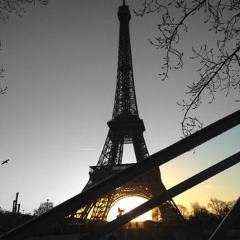 Fotografia zatytułowany „Eiffel tower black…” autorstwa Splash, Oryginalna praca