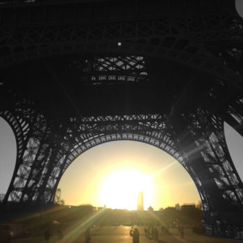 Fotografie mit dem Titel "Eiffel tower black…" von Splash, Original-Kunstwerk