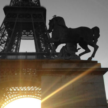 Fotografia zatytułowany „Eiffel tower black…” autorstwa Splash, Oryginalna praca