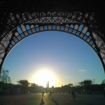 Photographie intitulée "Eiffel tower black…" par Splash, Œuvre d'art originale