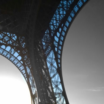 Fotografia intitolato "Eiffel tower black…" da Splash, Opera d'arte originale
