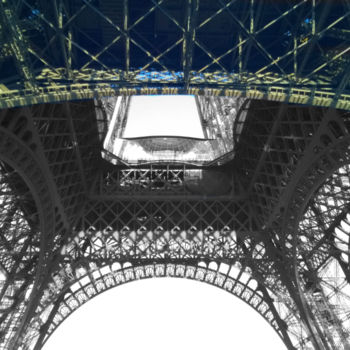 Fotografia intitulada "Eiffel tower black…" por Splash, Obras de arte originais
