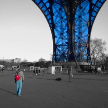 Photography titled "Eiffel tower black…" by Splash, Original Artwork