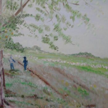 Malerei mit dem Titel "un picnic dans la n…" von Ika, Original-Kunstwerk, Andere