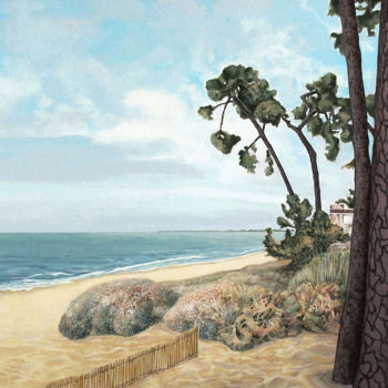 Painting titled "bord de mer" by Spoek, Original Artwork, Acrylic