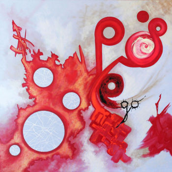 Schilderij getiteld "ego" door Spoek, Origineel Kunstwerk, Acryl