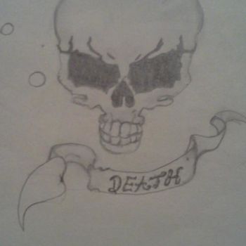 제목이 "Death Skull"인 그림 Amber Escutia로, 원작, 다른