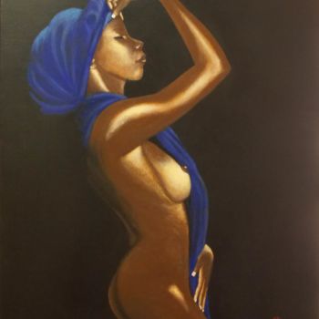 Peinture intitulée "alliance-du-bleu-et…" par Saïd Serge Berkane, Œuvre d'art originale